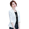 Women Blazer Formal Blazers Lady Office Single Button Pockets Jackets Coat Slim Black Women Blazer Femme Jackets ZY6883