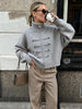 Casual Women's Cardigan Sweater Turtleneck Zippers Full Sleeve Button Decoration Lady Coats Autumn Female Knitwear