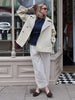 Plaid Scarf Two-sided Jacket Vintage Lapel Double Row Buckle With Pockets Loose Casual Women's Outwear Chic Street Daily Outfit