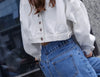 Spring Autumn Short Jeans Jacket For Women Casual Loose Long Sleeve Denim Coat Ladies Single Breasted Jeans Outwear Tops