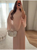 Minimalist Pink Chiffon Stand Collar Dresses Women Slim Fit Layered Shawl Sleeve Vestido Summer Beach Vacation Daily Gown