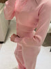 Fall Winter Knitted Suit Solid Cardigan Top Women's O neck Knitted Sweater Straight Trousers Two Piece Set Casual