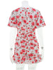 Prints V Neck Short Puff Sleeve Women Dresses Elegant Casual Sexy Club Sheath Chic Outfits Holiday Bodycon Female