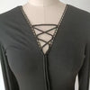 Gothic Grunge Punk Mini Dress for Women Batwing Long Sleeve Slim V-Neck Lace-Up Dresses Y2K Harajuku Party Bodycon Dress