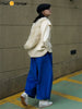 Autumn Winter Lazy Arc Corduroy Wide Leg Pants Women Elastic Waist Loose Casual Comfortable Trousers Female