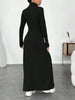 Knitted Elegant Long Sleeve Dress Women Autumn Winter Vintage Dresses Turtleneck Solid Vestidos Casual Street Y2K