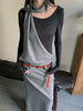 Wasteland Designer Long Dresses Women Winter Autumn Long Sleeve Maxi Dress Grey Khaki Knitted Dress Fall Clothes