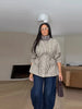 Causal Long Sleeved Grid Female Jacket Drawstring Tight Loose Women's Trench Collar Single Breasted Pocket Outerwear