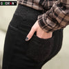 Winter Causal pants & capris women elastic high waist cotton thicken warm clothes 5xl 6xl skinny pencil pants female trousers