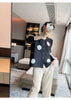Color Contrast Polka Dot Print Pleated Cardigan Blouse Versatile Shirt Women's Short Coat Spring 2DE391