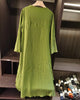 Embossed Pleated Women's Dress Spring Loose Simple Solid Color Long Sleeve Famale Clothing 2DB6616