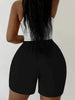 Women Sporty Activewear Draped Shorts Yoga Jogger Elastic Shorts
