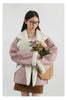 Women Faux Leather Coat Single Breasted Loose Casual Motorcycle Suit Suede Fur Jacket Female Top Autumn Winter