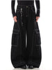 Cyber Y2K Streetwear Black Baggy Women's Cargo Jeans Pants For Woman Clothing Wide Leg Gothic Punk Loose Fit Denim Trousers