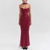 Elegant 2 Pieces Dress Set with Scarf Women Matching Sets Sexy Cropped Top and Long Dress Set Casual Dress