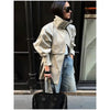 Solid Stand Collar Trench Coats Women Elegant Long Sleeve Double-breasted Belt Jacket Autumn Lady Commuting Outwear
