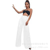 Women's Solid Color Wide-leg Pants Casual Elegant Black Sequins Holiday For Women Long Pant Womens Clothing