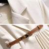 Women's Korean Blazer Patchwork Design Long Sleeve Dresses Office Lady Elegant High Waist Black Slim Pleated Midi Dress