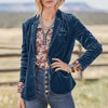 Women Notched Long Sleeve Button Velvet Blazer Casual Pocket Red Soft Slim Jacket Coats SYMCFS-MC646