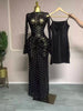 Women Flare Long Sleeve Stacked Dot Mesh See Though with Lining Maxi Long Dress Evening Birthday Sexy Party Dresses