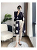 Sanzhai Pleated Ladies Windbreaker Coat Spring Autumn Single Breasted Stand Neck Printed Jacket Women Thin Long Outwear 4XL