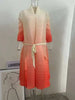 Contrast Color Pleated Dress For Women Open Stitch Belt Midi Elegant Dresses Ladies Party Clothing Spring 2R7326