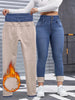 Women's High Waist Fleece Lined Skinny Jeans Stretch Slim Fit Denim Pants Warm Thick Thermal Trousers Winter Daily Streetwear
