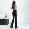 Winter Female Thin Snow Warm Plush Jeans Lady Chic Fleece Flared Pants Girls Korean High Waist Straight Leg Denim Trousers