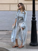 Solid Belted Maxi Trench Coats Women's Loose Full Sleeves Single-breasted Lace-up Windbreak Ladies Early Autumn Outwear