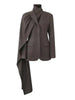 Solid Irregular Scarf Elegant Blazer Women Lapel Long Sleeve Loose Fit Jacket Tide Spring Autumn 1DZ0018