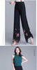 Double Layer Printed Chiffon Wide Leg Pants For Women SummerNew High Waisted Loose Dance Swing Pants Drooping Skirt Female Pants