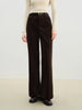 Retro Hong Kong Style Corduroy Flared Pants Women Autumn and Winter Brown Casual Flared Pants