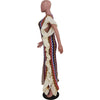 Women Knit Ribbed Clock Ruffes Side Sleeve Front Split Striped Straight Maxi Dress Vintage Vestidos Dresses