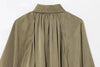 Casual Martini Green Satin Bomber Jacket Women Long Sleeve Zipper Pleated Oversized Coats Fall Shirt Jacket