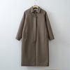 Women Spring Wool Long Coat Maxi overcoat