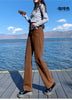 Autumn Spring Jeans Women Denim Pants Vintage Straight Trousers Female White Black Solid Loose Casual Wide Leg Pants