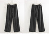 Thick Warm Straight Pants For Women Office Brown Wide Leg Trousers High Waist Women's Loose Pants For Ladies Spring
