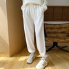 Women's Sports Wool Pants in AutumnWinter Solid Color Pockets Warm High-Quality Casual 100% Merino Pure Wool Small Leg Pants
