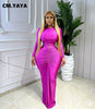 Ruched Women's Dress Set Crop Tops and Bodycon Long Skirts Suit Spring Street Sexy Two 2 Piece Set Outfit