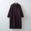 Women Spring Wool Long Coat Maxi overcoat