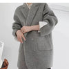 Double-sided Cashmere Coat Long Wool Thickened Suit Style Thickened Loose Wool Jacket Coat for Women