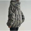 Camouflage Printed Pant Set Women's Hooded Zipper Pockets Coats High-waist Wide-leg Trousers Autumn Outfit