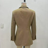 Elegant Stripe Blazer Women Loose Full Sleeve Stand Collar Single Breasted Coats Female Spring Outwear Lady