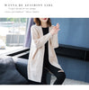 Knitted Shirt Casual Long Sleeve Loose Medium Length Outwear Sweater Coat Women Autumn Knitwears Cardigan Mujer