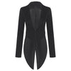 Womens Swallowtail Jacket Lapel Tuxedo Coat Tailcoat Blazer Vintage Outerwear for Nightclub Cocktails Waitress Cosplay Costume