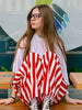 Vintage Contrast Striped Coat Pants Suit Women Chic Zipper Elastic Waist Button Lantern Trouser Suit Autumn Daily Street Outfit