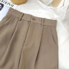 Fall Spring Black Suit Haren Pants Women Elastic High Waist Casual Trousers Woman Korean Style Solid Office Pant