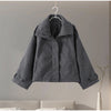Chic Turtleneck Coats Women Stand Neck Full Sleeve Zipper Button Pocket Loose Jackets Autumn Female Daily Casual Outerwear