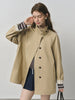 British Style Design Stand Collar Windbreaker Trench Jacket for Women Autumn Casual Chic Coats for Women