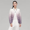 Woman 90% Duck Down Coats Winter Stand Collar Jacket Gradient Slim Fit Ultra Lightweight Keep Warm Daily Sports Jackets